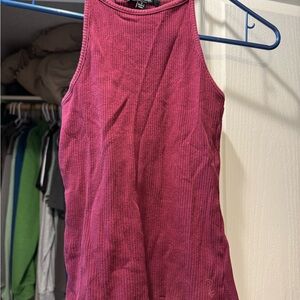 Ambiance Ribbed Tank Top - Deep Pink